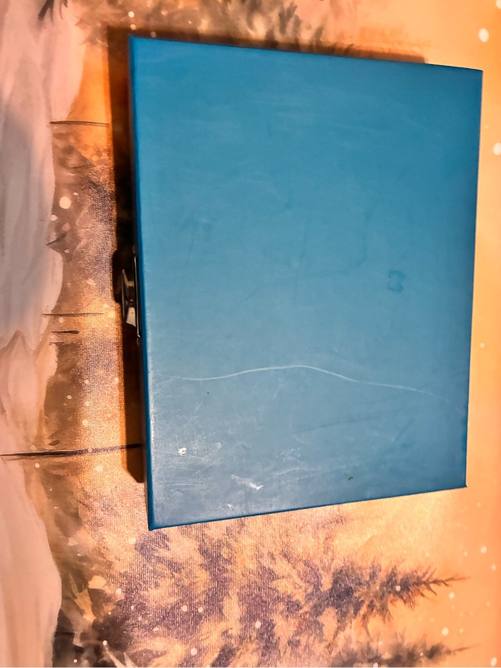 Blue Patterned Decorative Storage Box by - Picture 5 of 6